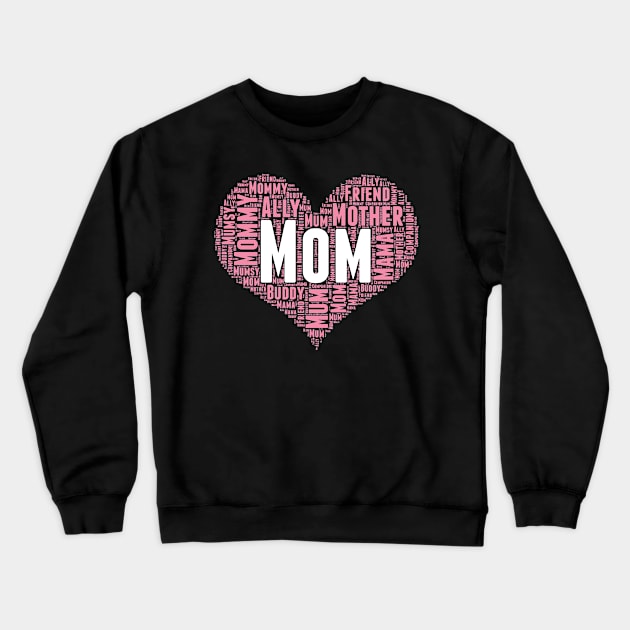 Mom Heart Crewneck Sweatshirt by BrillianD